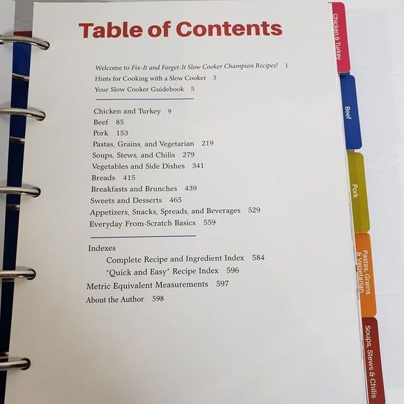 Fix It & Forget It Slow Cooker Crockpot Cookbook Binder 450 Recipes - Picture 6 of 12